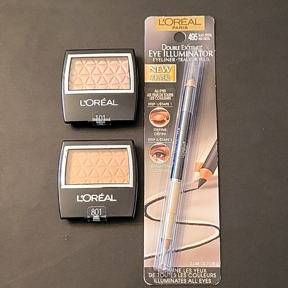 NEW L'Oreal Eye Makeup Bundle, 2 Shadows + 1 Double Eyeliner! - Picture 2 of 9